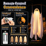 Halloween Decorations Outdoor, 4.3FT Hanging Swing Ghost Halloween Decor
