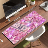 Large Mouse Pad With Rubber Base, Pink Sparkly Money Bills Sparkles Ideal Desk Pad For Office And Home Use - Premium Desk Cover Mat Office Desk Accessories And Desk Mat For Keyboard And Mouse