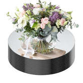 12" Round Mirrors For Centerpieces For Tables, Round Mirrors Trays Plates For Centerpieces, Wedding Decorations, Baby Shower Party, Christmas Decorations, 2Mm, 12 Pcs