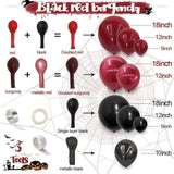 Black & Burgundy Double-Stuffed Balloon Garland Kit for Gothic, Halloween and Vampire Parties