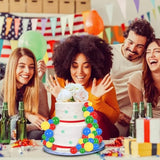 40 Pcs Mini Balls Cake Toppers - Foam Balls Diy Cake Topper Inserts For Birthday Wedding Baby Shower Anniversary Cake Decorations (Red Blue Yellow Green)