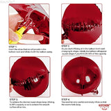 , Big Mylar Red Balloons - 22 Inch, Pack Of 6 | Ruby Red Balloons | Me