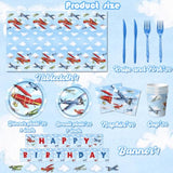 Airplane Party Supplies for 20 Guests – Plates, Cups, Napkins, Banner & More (142pcs)