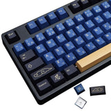 Blue Samurai Keycaps, 129 Set Pbt Keycaps For Gaming Keyboard, Cherry Profile