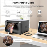 8125E Printer Cable Usb 2.0 Cord For Hp Officejet Pro 8125E, 9125E, 8139E, 9135E, 9730E, 8135E, 8015E, 9015E, For Hp Deskjet 2855E, 2827E, 4255E, 4155E, 4227E, 2755, 4158 Printer (10 Ft)