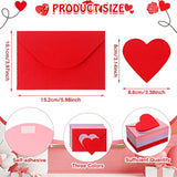108 Sets Valentine'S Day Envelopes With Heart Shaped Cards 4 X 6 Inch Red Pink And Purple Valentine'S Day Envelopes Blank Heart Greeting Cards For Anniversary Business Exchange