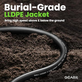 GearIT Cat6 Outdoor Ethernet Cable (25ft) 23AWG Pure Copper, FTP, LLDPE, Water