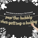 Pre Strung Glitter Bridal Shower Decorations Banner, Bride To Be Sign Bachelorette Party Banner Bridal Shower Garland For Engagement Wedding Party Decorations Decor