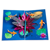 3D Flower Birthday Pop Up Card, 3D Water Lily And Dragonfly Card For Girlfriend, Wife, Mum, Grandma, Teacher'S Day, Mother Day, Anniversary, Thinking Of You, Thank You, F20