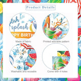 Summer Pool Party Banner Splish Splash Happy Birthday 71x43 Inches