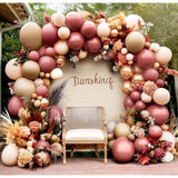 Dusty Rose Balloon Arch Kit: Blush, Nude, Mauve, Beige & Gold Garland