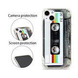 Case For Iphone 14 Plus Matte Finish Heavy Duty Soft Back Cover With Reinforced Corners Tpu Soft Bumper Retro Cassette Tape Case Compatible With Iphone 14 Plus
