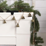 Christmas Decorations -Bells Christmas Garland-Rustic Bells Garland Banner For Christmas Tree Mantle Fireplace And Wall Decor