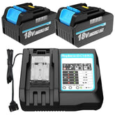2 Pack 18V 6500Mah Replacement For Makita 18V Battery And 14.4V-18V Replacement Charger For Makita Dc18Rc Compatible With Lxt Li-Ion Battery Bl1860 Bl1850 Bl1840