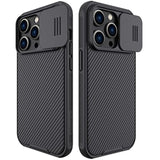 iPhone 14 Pro Max Polycarbonate Protective Case with Camera Cover - Black