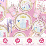 Magical Princess Party Decorations Kit Serves 20 Guests - 161Pc Pink Princess Theme Plates, Cutlery, Cups & Shimmer Tablecloths For Birthdays, Baby Showers & Celebrations! Instant Kids ’Party Setup