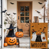 Ghost Bat Halloween Garden Flag Double Sided Yard Decor 12x18In