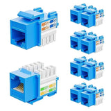 Ul Listed Cat6 Keystone Jack Rj45 Keystone Jack 10-Pack, Utp Modular Ethernet