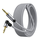 Aux Cord,20 Ft 3.5Mm Audio Cable Headphone Cable Male To Male Stereo Hi-Fi Sound Nylon Braided Aux To Aux 1/8 Cable For Car Home Stereos Speakers Tablets, Speakers