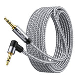 Aux Cord,20 Ft 3.5Mm Audio Cable Headphone Cable Male To Male Stereo Hi-Fi Sound Nylon Braided Aux To Aux 1/8 Cable For Car Home Stereos Speakers Tablets, Speakers