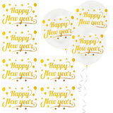 Happy New Year Balloon Stickers Gold Bobo Balloon Decorations Star Balloons Letter Stickers Decals For New Years Christmas Party Balloons Gift Diy Supplies 6Pcs