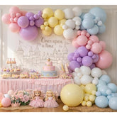 Pastel Princess Balloon Arch Garland Kit For Macaron Balloon For Girls Spring Once Upon A Time Princess Castle Birthday Baby Shower Birthday Party Decorations (Pastel)