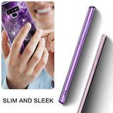 For Galaxy Note 9 Case, Slim Fit Glow In The Dark Shockproof Hybrid Hard Pc Soft Tpu Bumper Drop Protective Girls Women Men Phone Cover For Samsung Galaxy Note 9 6.4", Purple Galaxy
