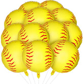 Softball Foil Balloons – Sports Theme Party Decor for Birthdays, Baby Showers & Events