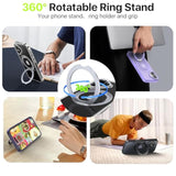 iPhone 16 Case with 360° Rotatable Ring Stand, Raised Camera, Shockproof, MagSafe