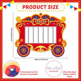 Circus Party Decorations Carnival Cage Shaped Photo Backdrop Circus Photo Booth Props Large Carnival Photos Banner Hanging For Kids Boys Girls Birthday Baby Shower Party Game Favors Supplies
