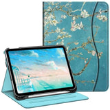 Fintie Case For (A16) 11Th Generation 11 Inch (2025), 10Th Generation 10.9 Inch (2022), Multi-Angle Viewing Protective Stand Cover With Pencil Holder & Pocket, Blossom