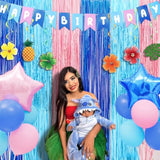 Cartoon Birthday Decorations With 2Pack Cartoon Party Streamers, 18Pcs Cartoon Party Balloons & 1Pcs Cartoon Birthday Banner For Cartoon Birthday Party Photo Props Backdrop Supplies