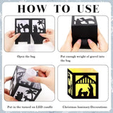 6Pcs Nativity Christmas Luminary Boxes With 6 Lameless Led Candles, Jesus Christmas Luminary Candle Boxes For Religious Christmas Jesus Birthday Xmas Party Decor Paper Lanterns Boxes With Lights