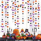 39Ft Halloween Party Garland Streamers Purple Bat White Ghost Black Orange Banner