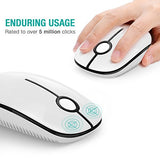 Wireless Mouse, 2.4G Slim Portable Computer Mice With Nano Receiver For Notebook, Pc, Laptop, Computer-Black And White