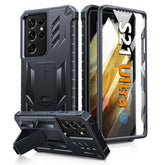 For Samsung Galaxy S21-Ultra Case: Military Grade Rugged Cell Phone Cover With Kickstand | Shockproof Tpu Protection Bumper Matte Textured Design For Samsung S21 Ultra Cases 6.8 Inches (Black)