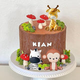 Jungle Safari Animal Cake Topper Lion Giraffe Monkey Elephant Zebra Party Decor