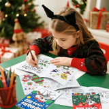 24pcs Christmas Mini Coloring Books for Kids Holiday Party Activity & Stocking
