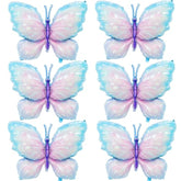 6 Pieces 39 Inches Blue Butterfly Balloons – Large Gradient Butterflies Foil Mylar Balloons For Birthdays, Garden, Spring Decorations, Butterfly-Themed Events, Baby Shower, And Wedding Party Supplies
