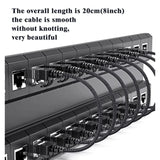 2Pack Cat6A Ethernet Cable Slim 3Ft, Thin Cat6 Ethernet Patch Cable 90 Degree