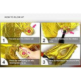 16 Inch Tropical Hawaii Party Decorations Balloons Banner Aloha Foil Balloon Wedding Birthday Party Supplies (Aloha Gold)