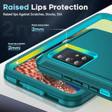 Compatible For Galaxy A71-5G Phone Case:?Not Fit A71 4G/ A71 5G Uw? Samsung A71 5G Phone Case Tempered Glass Screen Protector, Heavy Duty 3 In 1 Rugged, Military Grade Shockproof A 71 5G, Teal