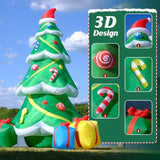 12Ft Giant Christmas Inflatables Outdoor Decorations - Large Blow Up Christmas Tree With Gift Boxes - Rotating Led Lights Inflatable Xmas Decor For Yard Lawn Garden Holiday Party