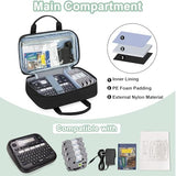 Carrying Case Compatible With Brother P-Touch Pt-D220/Pt-D210 Label Maker, Portable Storage Holder Organizer Bag For Label Printer Machine, Label Tape, Ac Adapter, Battery, Usb Cable, Bag Only