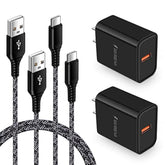 Android Charger, 3A Power Adapter Phone Fast Charging Box Plug Cube, 6Ft 9Ft Type C Cable Cords For Samsung Galaxy A17 S25 A16 A15 5G A35 A36 A26 A56 A55 S24 Ultra A25 S23 Fe S22 Iphone 16E 16 Pro Max