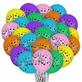 30 Pcs Colorful Music Note Balloons for Musical Theme Parties