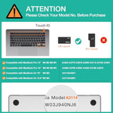 MOSISO Keyboard Cover Compatible with MacBook Air 13.6 inch M2 A2681 2022 & Co