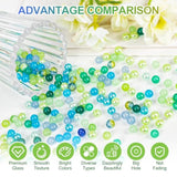 4mm Glass Beads Kit: 2800+ Blue & Green Jade Beads for DIY Crafts