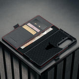 Case Compatible With Samsung Galaxy Z Fold7 2025 – Premium Leather Wallet Case With Stand Function And Card Slots (Black)