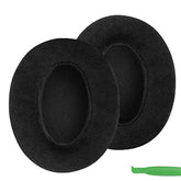 Geekria Comfort Velour Replacement Ear Pads Compatible with Sony, SteelSeries Arctis, Turtle Beach, Skullcandy, HyperX and Other Large or Mid-Sized Over-Ear Headphones, Ear Cushions (Black)
